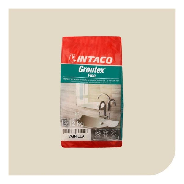 Emporador Porcelana Groutex Sin Arena Color Almendra 2kg