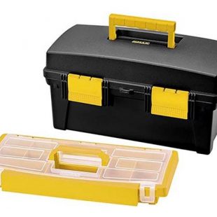 Caja De Herramientas Negra 16 Con Bandeja Rimax