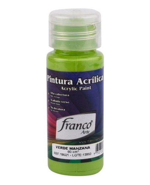 Pintura Acrilica Verde Manzana De 60ml Franco