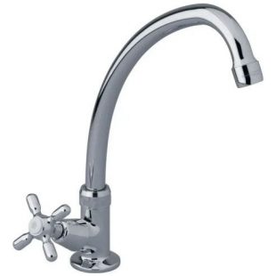 Llave Pico Alto Sin Sifon - New Port - Cromo