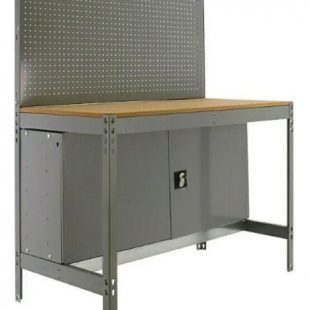 Mesa De Trabajo Con Locker Y Espaldar 1400x90x60cm Simonwork