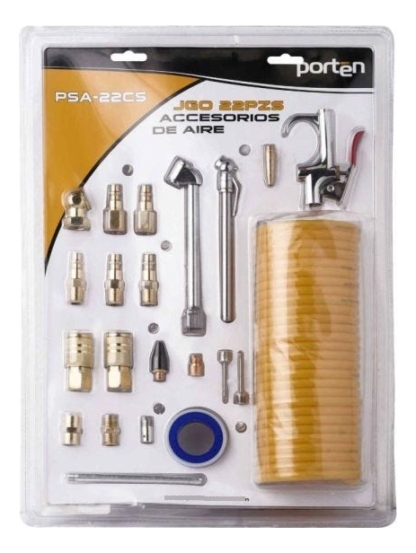 Juego De Accesorios Para Aire 22 Unidades Porten