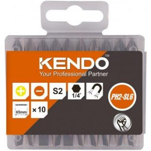 Jgo 10un Punta Estrella/plano Destornill Ph2/sl6 65mm Kendo
