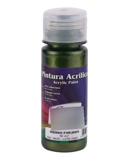 Pintura Acrilica Metalizada Hierro Forjado De 60ml Franco