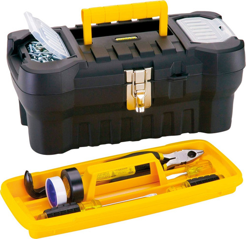 Caja De Herramientas Organizadora Valija Rimax Trabajo 16 Color Negro
