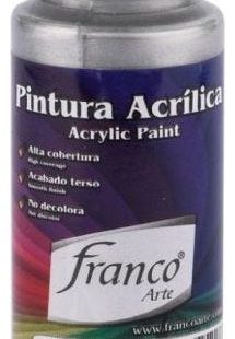 Pintura Acrilica Metalizada Plata De 60ml Franco