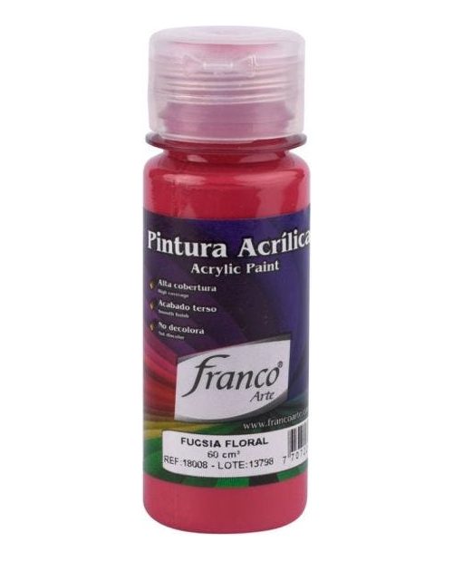 Pintura Acrilica Fucsia Floral De 60ml Franco