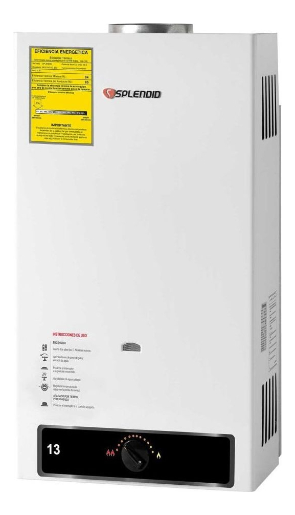 Calefon Splendid 13lt Usar C/valvula 2kg