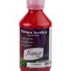 Pintura Acrilica Rojo Navidad De 250ml Franco