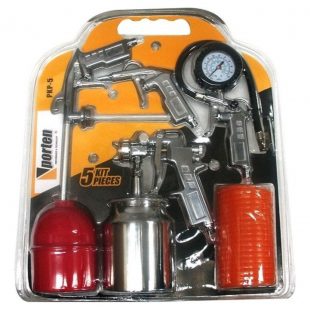 Kit Pistola De Pintar Con Accesorios Porten