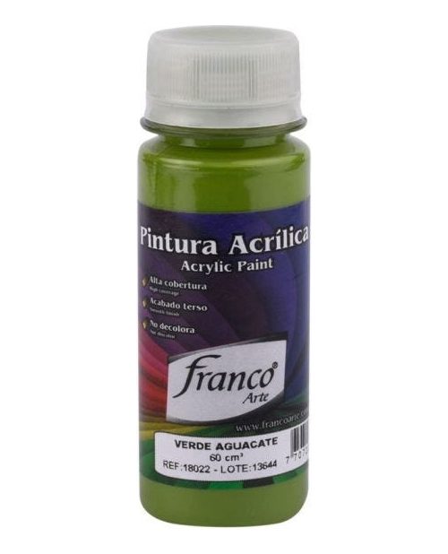 Pintura Acrilica Verde Aguacate De 60ml Franco