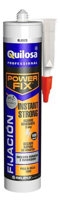 Super Adhesivo De Montaje Ms Power Fix Blanco 290 Ml Quilosa