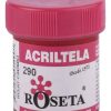 Acriltela Mate Rojo Cadmio De 30 Centimetros Cubicos Roseta