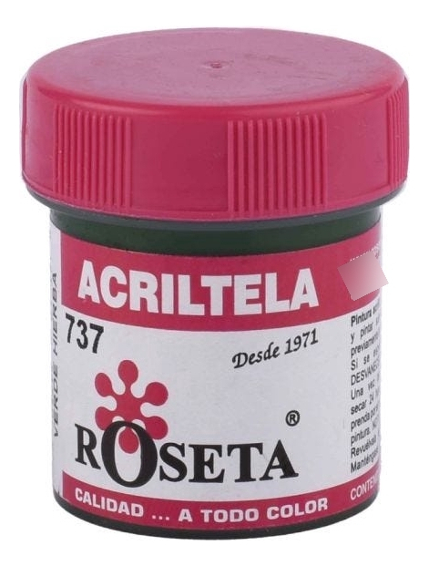 Acriltela Mate Verde Hierba De 30 Centimetros Cubicos Roseta