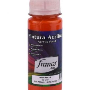 Pintura Acrilica Naranja De 60ml Franco