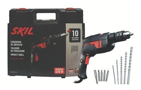 Kit Taladro Skil 570w 1/2 Vvr+23acce+maletin