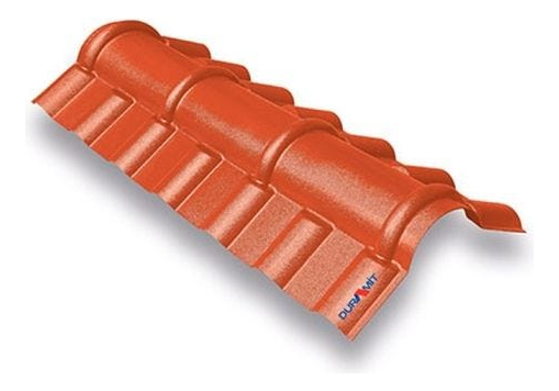 Cumbrero Teja Pvc Rojo De 1.04 Metros Duramit