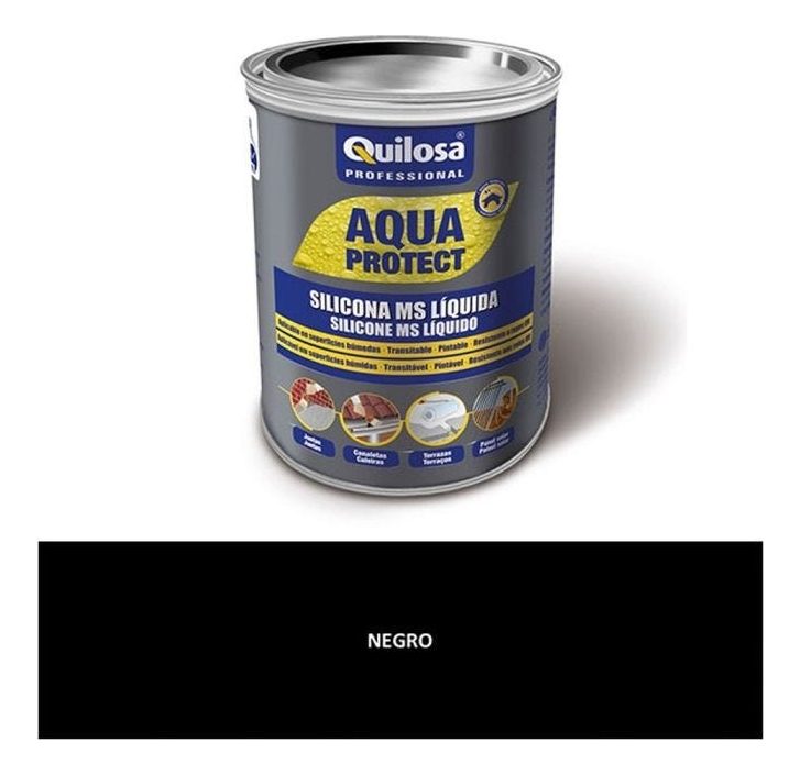 Impermeabilizante Silicona Ms Liquida Aquaprotect Negro 5 Kg