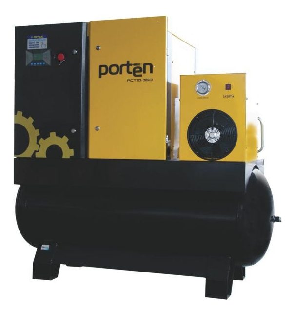 Compresor De Tornillo 3 En 1 De 10 Hp Y 350 Litros Porten
