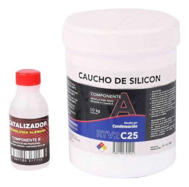 Caucho De Silicon C25 Con Catalizador 1 Kg