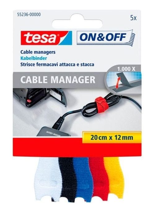 Juego de Amarras de Velcro Para Organizar Cables 5 Unidades