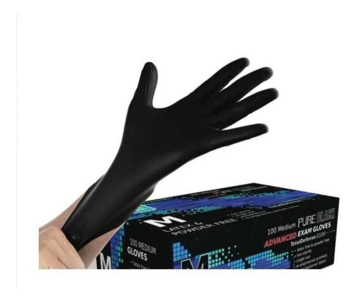 Guantes De Nitrilo Caja 200 Guantes Negro Talla L Dre Health