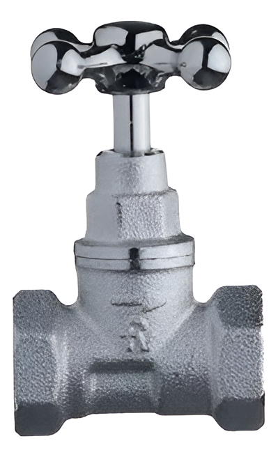 Llave Paso Baja (h-h)1/2 Man.cruz-cromo