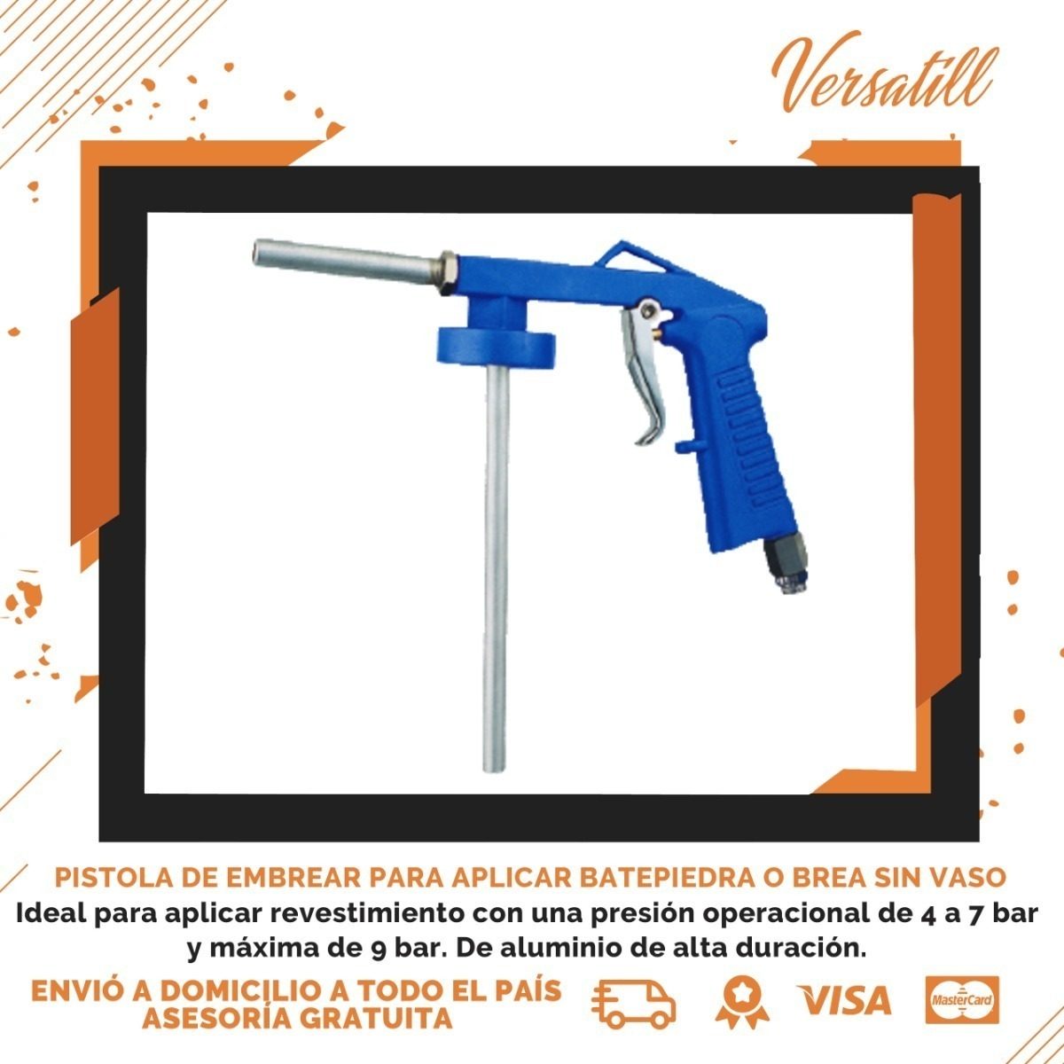 Pistola De Embrear Batepiedra Profesional Grande Camioneta