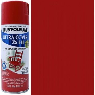 Pintura En Spray Ultra Cover 2x Rojo Manzana Brillante De