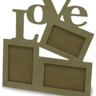 Porta Retrato X3 Love Mesa De 26 X 20 Centimetros Maderas