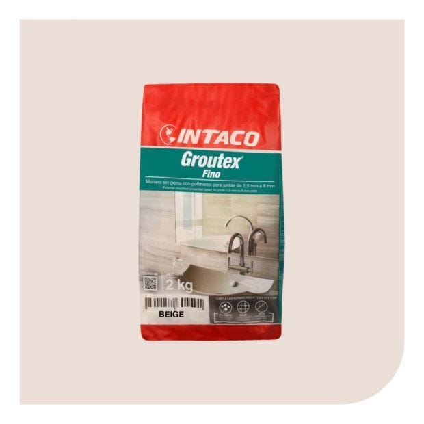 Emporador Porcelana Groutex Sin Arena Color Beige 2kg Intaco