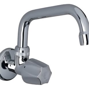 Llave Pared Pico Alto Capri Cromo