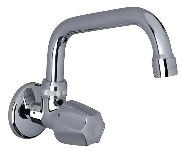 Llave Pared Pico Alto Capri Cromo