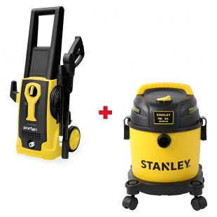 Combo Express Hidrolavadora 1600psi + Aspiradora 2.5 Galones