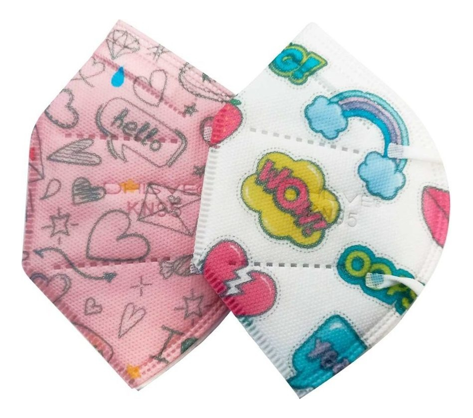 Mascarilla Kn95 Ninos Girl Dhisve X10