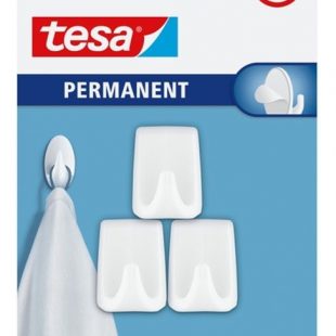 Juego 3 Ganchos Permanente Rectangular Size S Blanco Tesa