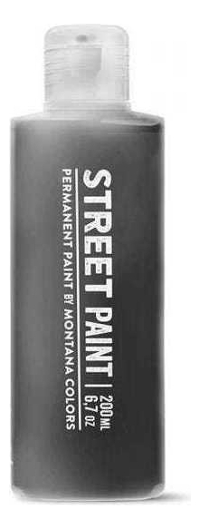 Pintura Base Solvente Recarga Street Black 200ml Montana