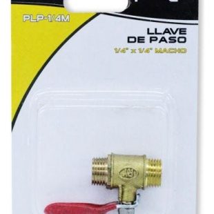 Llave De Paso Bronce 1/4 X 1/4 Macho Porten