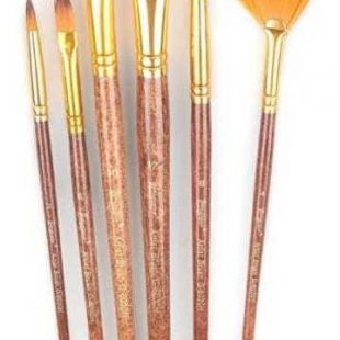 Juego De 6 Pinceles Sintetico Profesional Giorgione