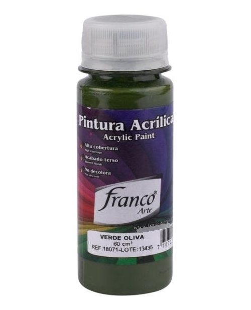 Pintura Acrilica Verde Oliva De 60ml Franco