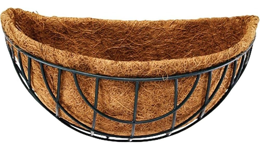 Maceta Fibra Coco Media Luna P/pared