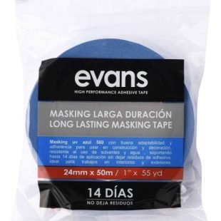 Masking Uv Azul Pintor 14dias 24mm 55yd Evans