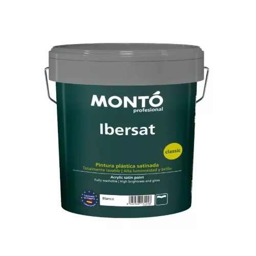Pintura Satinada Europea Lavable Ibersat Blanco Galon Montó