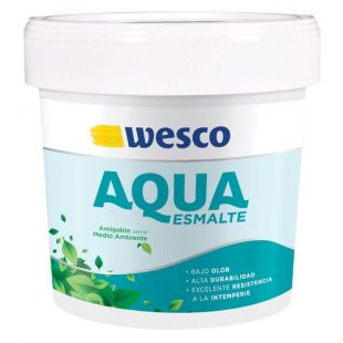 Esmalte aqua blanco galon wesco