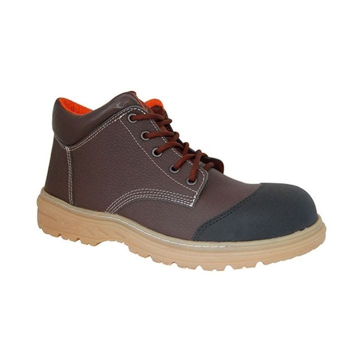 Botin dielectrico cafe punta composite y planta de caucho t43