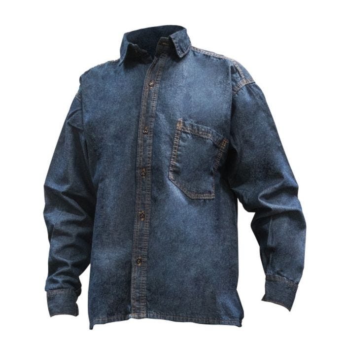 Camisa prelavada azul talla 38