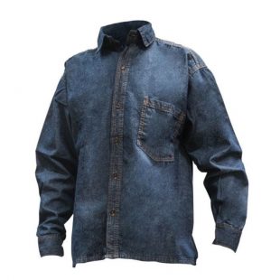 Camisa prelavada azul talla 46