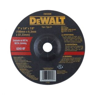 Disco desbaste p' metal 7 x 1/4" dewalt