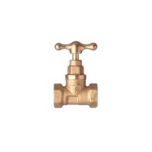 Llave paso (h-h) 1/2" pes man cruz bronce