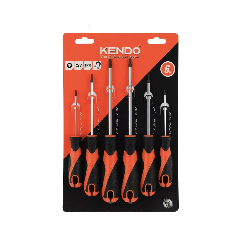 Juego 6 piezas Destornilladores Torx Premium Punta Magnetica